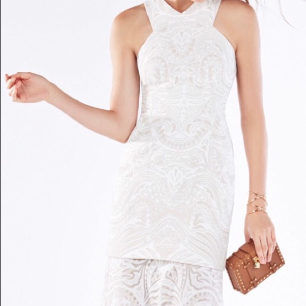 NWT BCBGMAXAZRIA “Everlie” Burnout Mesh Gown
